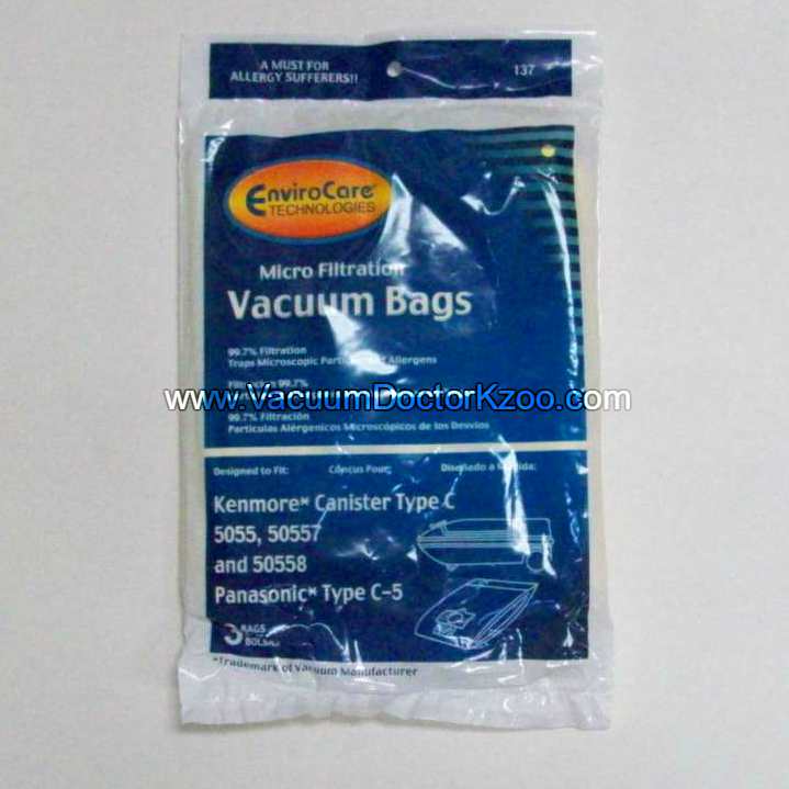 Kenmore Bags Type C, Panasonic C5 Micron - Generic - 3 pck Env
